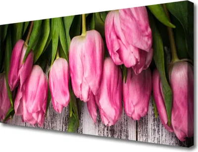 Produktbild von Tulup Leinwand-Bilder 100x50 Wandbild Canvas Kunstdruck Tulpen Pflanzen