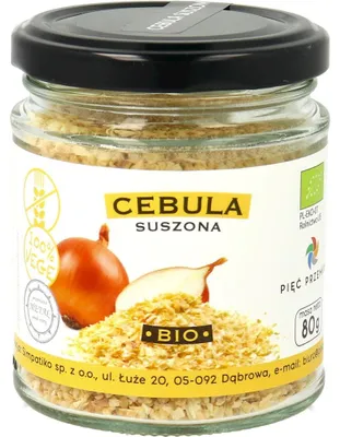 CEBULA SUSZONA BEZGLUTENOWA BIO 80 g - PIĘĆ PRZEMIAN