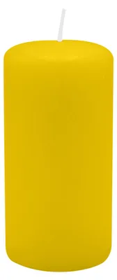 Produktbild von Stumpenkerzen 100 x  Ø 50 mm, Zitrone Gelb, 12 Stück
