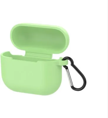 Obrázok produktu pre Silikónové puzdro – vhodné pre AirPods 3 – s karabínkou – farba: zelená (Matcha)