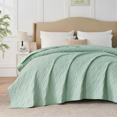 Immagine prodotto di Feel Elegant, coperta decorativa verde menta - 200 x 220 cm, coperta multifunzionale per letto e divano