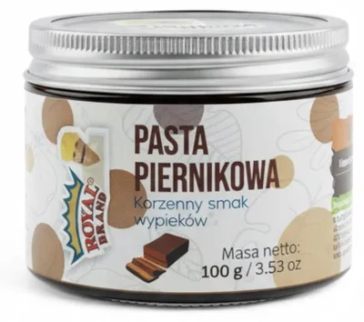 Zdjęcie produktu dla Naturalna pasta piernikowa 100 g do wypieków i lodów marki Royal Gingerbread Cookies