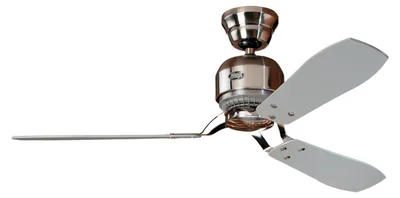 Produktbild von Hunter 24542 Industrie II Deckenventilator Ventilator Chrom Grau Teak 132 cm