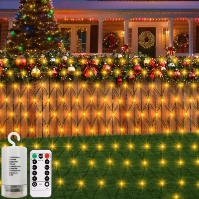 Lichternetz 3x2 m, 200 LED, warmweiß, batteriebetrieben, dimmbar
