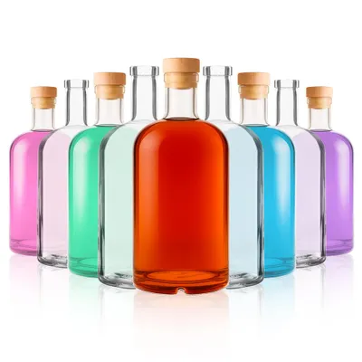 Zdjęcie produktu dla SUPERBUTELKI - 8x Butelka szklana TADEK 1000 ml 1L na bimber, whisky, koniak, wódkę, nalewki