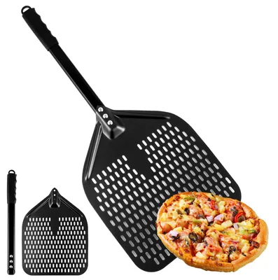 Productafbeelding van Gepocheerde pizzaschep, 39 x 30 cm, met antiaanbaklaag, gemaakt van hard geanodiseerd aluminium