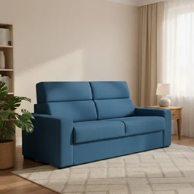 Immagine prodotto di Quindici - Divano Letto 3 Posti, 220x95 cm blu, Sfoderabile Italy