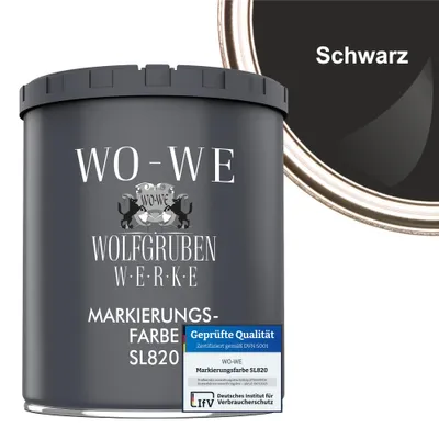 Produktbild von Markierungsfarbe Fahrbahnmarkierung Strassenmarkierungsfarbe SL820 SCHWARZ - 750ml