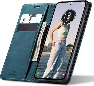 Image de SPACECASE Etui portefeuille pour Galaxy A32 5G Bleu