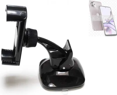 Produktbild von K-S-Trade kompakte Handy-Halterung Windschutzscheibe kompatibel mit Motorola Moto G13 Armaturenbrett schwarz Autohalterung KFZ Halter