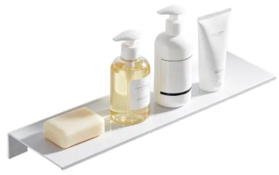 Imagen del producto de Omgoods - Estante de aluminio para ducha - Estante adhesivo para pared, ideal para baño y cocina