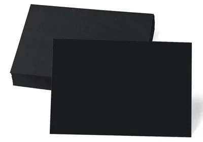 Lernkarten A6 blanko, 100 Stück, schwarzer Bastelkarton 300 g/m², 10,5 x 14,8 cm