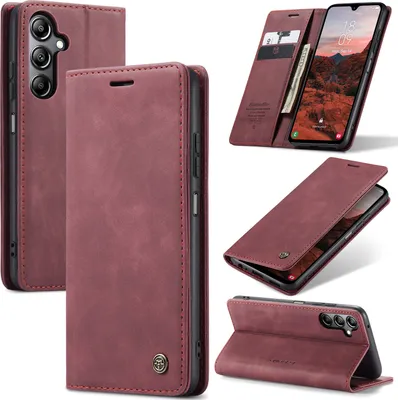 Immagine prodotto di Custodia Galaxy A05S, Custodia retrò in Finto cuoio con funzione stand Custodia protettiva per Samsung Galaxy A05S Rosso