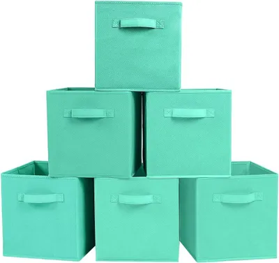 Produktbild von Aufbewahrungsboxen, 6 Stück, faltbare Aufbewahrungswürfel aus Stoff, Aufbewahrungsbox für den Kleiderschrank und