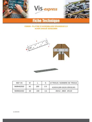 Produktbild von Montageplatte MONTAGE Sendzimir 46x250