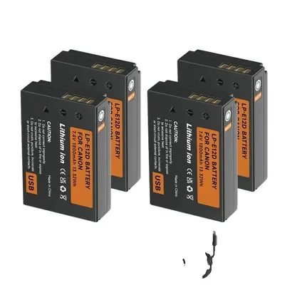 Zdjęcie produktu dla Akumulator Canon LP-E12, złącze USB, kompatybilny z aparatami serii EOS M, 4 szt