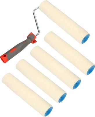 Zdjęcie produktu dla KOTARBAU zestaw 5 welurowych walków malarskich 250 mm z gumowa raczka Walek malarski Pedzel do malowania Pedzel do malowania Pedzel do malowania Pedzel do malowania i prac remontowych