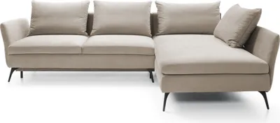 Produktbild von Ecksofa Demisbal mit Schlaffunktion, Bettkasten, Beige, linksseitig