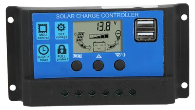 Zdjęcie produktu dla Regulator ładowania słonecznego 30A Regulator panelowy Podwójne wyjście USB dla paneli 12V/24V