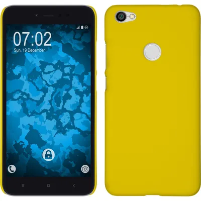 Produktbild von PhoneNatic Case kompatibel mit Xiaomi Redmi Note 5A - Hülle gelb gummiert Hard-case Cover