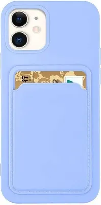 Produktbild von Card Case Silikon Wallet Case mit Kartenfach und Dokumenten für Samsung Galaxy A72 4G lila