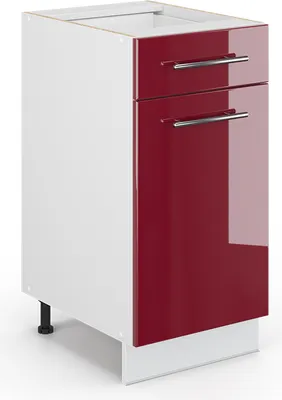 Produktbild von Küchenunterschrank Vicco Fame-Line Bordeaux Hochglanz 40 cm ohne Arbeitsplatte, Model 34771