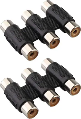 Immagine prodotto di Adattatore phono 3-RCA femmina nero audio