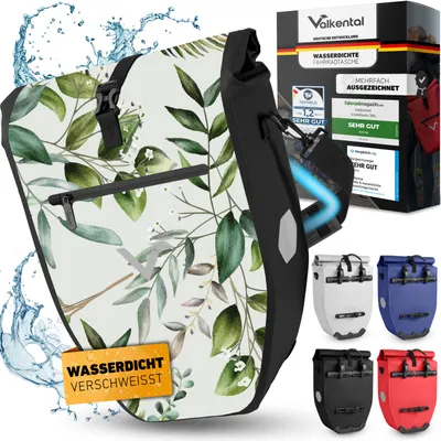 Produktbild von Valkental® Fahrradtasche für Gepäckträger, wasserdichte Gepäckträgertasche - ValkBasic 28L spring edition