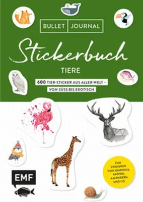 Produktbild von Bullet Journal Stickerbuch - Tiere: 600 Tiere aus aller Welt - von süß bis exotisch