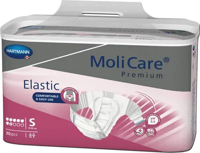 Image de Molicare Premium Slip Elastic 7 gouttes Small - 3 paquets de 30 protections