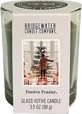 Produktbild von Bridgewater Candle Glas Votivkerze Festive Frasier 99 g