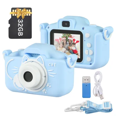 Produktbild von Andoer X8 Minikamera Kinderkamera Digitalkamera 1080P Videokamera 20MP Doppelobjektiv 2,0 Zoll fuer Jungen Maedchen Kinder kamera