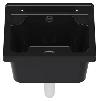 Waschbecken Polypropylen 42,4x34,3 cm schwarz für Garage