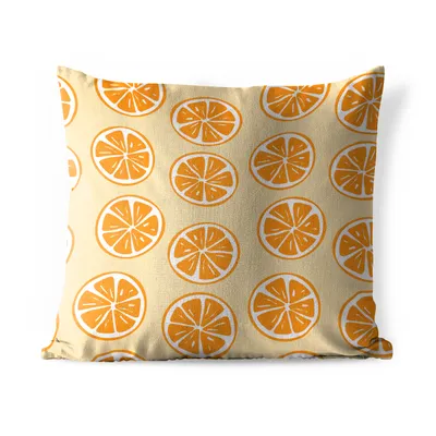 Obrázek produktu pro MuchoWow® Vnější polštář - Ovoce - pomeranč - tropické -45x45 cm- Odolnost proti povětrnostním vlivům - polštář do obývacího pokoje