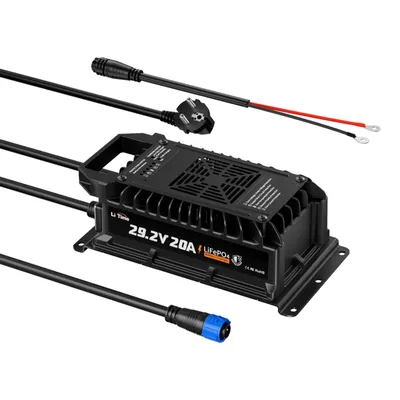 Produktbild von LiTime 24V (29,2 V) 20 A wasserdichtes Lithium-Batterieladegerät