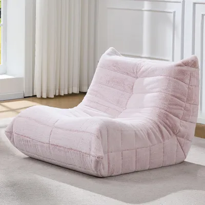 Bean Bag Sessel für Erwachsene, Loungesack Couch, Hellrosa