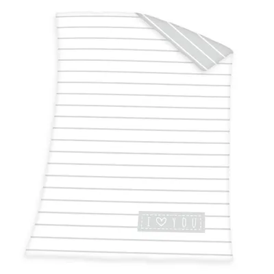 Produktbild von I love you Strickdecke / Babydecke, GOTS , 75x100 cm