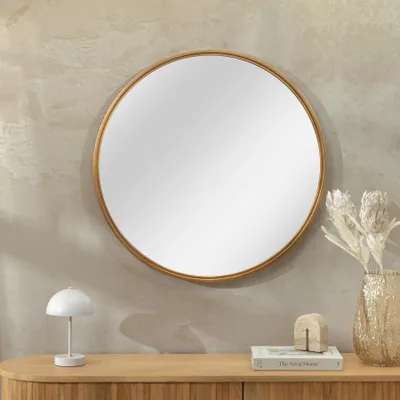Produktbild von riess-ambiente Wandspiegel PORTRAIT 80cm rund gold – handmade, Eisenrahmen, edel
