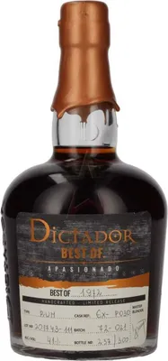 Produktbild von Dictador BEST OF 1972 APASIONADO Colombian Rum 45YO/030317/EX-P030 41 % 0,70 lt.
