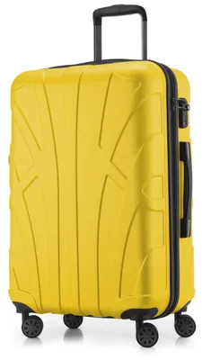 Imagen del producto de Maleta de tamaño mediano, con carcasa de ABS resistente, dimensiones de 66 x 44 x 27 cm, capacidad de 58-68 litros, con cerradura TSA, ideal para viajes