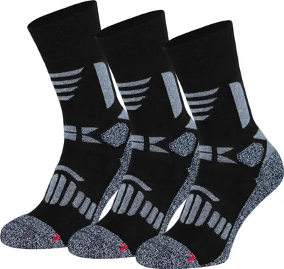 Produktbild von HIKE-Trekking/Wander Socken, 3 Paar, schwarz Größe 35-38
