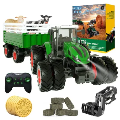 Produktbild von RC-Traktor Ferngesteuerter Traktor Ferngesteuert mit anhänger, Traktor Spielzeug