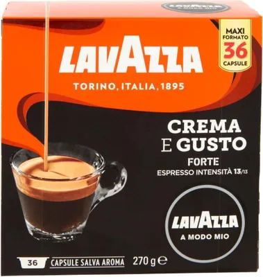 Immagine prodotto di Lavazza Crema e Gusto Forte Capsule caffè Tostatura media 36 pz