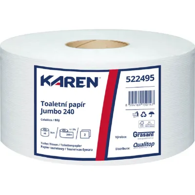 Immagine prodotto di Carta igienica JUMBO 240 mm in cellulosa a 2 veli - 6 rotoli
