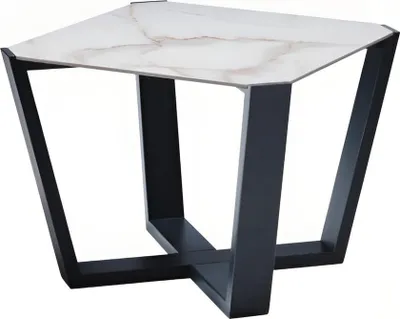 Produktbild von Grauer Rechteckiger Couchtisch Designer Marmorplatte Metallgestell