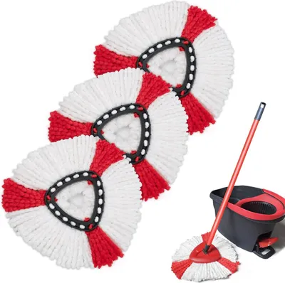 Produktbild von 3 Stš¹ck Moppk?pfe Kompatibel,Mikrofaser Wischmopp Ersatzk?pfe,Wischmop Ersatzbezug,Mikrofaser Wischmob,fš¹r Vileda Turbo Sets,EasyWring&Clean Bodenwischer,Alle B?den