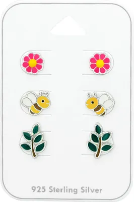 Produktbild von Ohrstecker Set 925 Sterling Silber Frühling