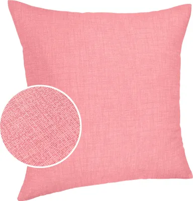 Produktbild von Dekokissenbezug MrJack Uni Pink 40x40cm Einfarbig Leinenoptik Sofakissen mit Reißverschluss
