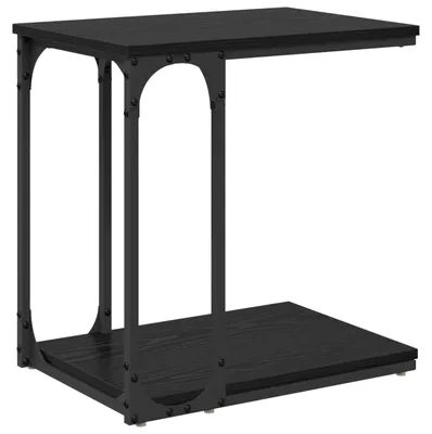 Immagine prodotto di Tavolo laterale Rovere Nero 50 x 35 x 52 cm Legno multistrato