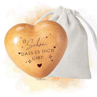 Image de Cœur en bois gravé de la phrase "Tu vas y arriver", idéal comme cadeau motivant ou comme décoration